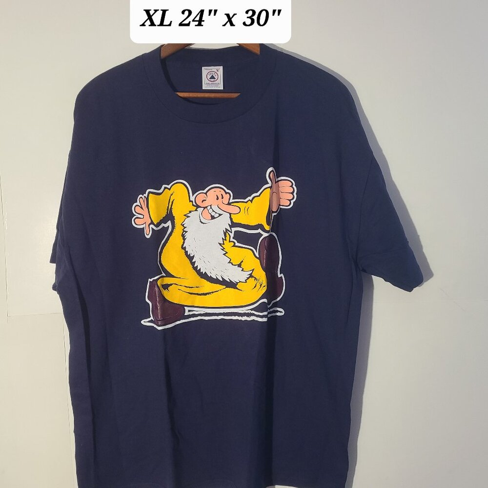 Vintage Delta Robert Crumb Mr Natural Comic Adult XL T-Shirt Grateful Dead NOS